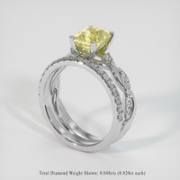 1.60 Ct. Yellow Sapphire Ring, Platinum 950 2