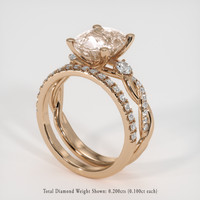 4.36 Ct. Gemstone Ring, 14K Rose Gold 2