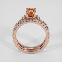 1.59 Ct. Padparadscha Sapphire Ring, 14K Rose Gold 3
