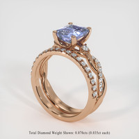 2.51 Ct. Sapphire Ring, 14K Rose Gold 2