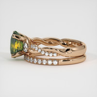 2.55 Ct. Bi Color Sapphire Ring, 14K Rose Gold 4