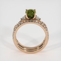 2.06 Ct. Green Sapphire Ring, 14K Rose Gold 3