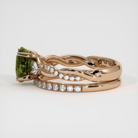 2.06 Ct. Green Sapphire Ring, 14K Rose Gold 4