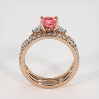 1.09 Ct. Padparadscha Sapphire Ring, 14K Rose Gold 3