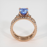 2.00 Ct. Blue Sapphire Ring, 14K Rose Gold 3