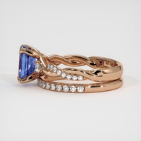 2.00 Ct. Blue Sapphire Ring, 14K Rose Gold 4