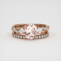 1.74 Ct. Peach Sapphire Ring, 14K Rose Gold 1