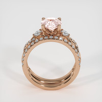 1.74 Ct. Peach Sapphire Ring, 14K Rose Gold 3
