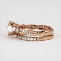 1.74 Ct. Peach Sapphire Ring, 14K Rose Gold 4