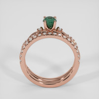 1.09 Ct. Greenish Blue Sapphire Ring, 14K Rose Gold 3