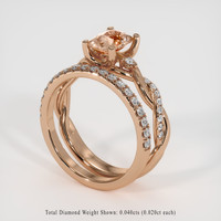 1.22 Ct. Sapphire Ring, 14K Rose Gold 2
