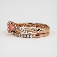 1.20 Ct. Padparadscha Sapphire Ring, 18K Rose Gold 4