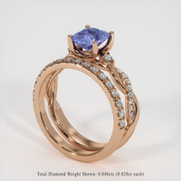 1.20 Ct. Sapphire Ring, 18K Rose Gold 2