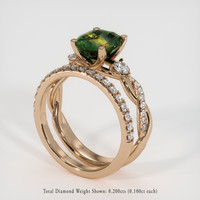 2.55 Ct. Bi Color Sapphire Ring, 18K Rose Gold 2