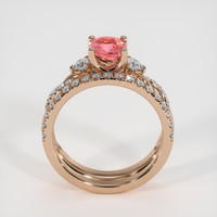 1.09 Ct. Padparadscha Sapphire Ring, 18K Rose Gold 3