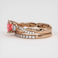 1.09 Ct. Padparadscha Sapphire Ring, 18K Rose Gold 4