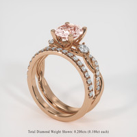 1.74 Ct. Peach Sapphire Ring, 18K Rose Gold 2