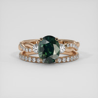 2.80 Ct. Green Sapphire Ring, 18K Rose Gold 1