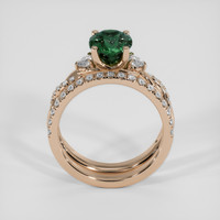 2.80 Ct. Green Sapphire Ring, 18K Rose Gold 3