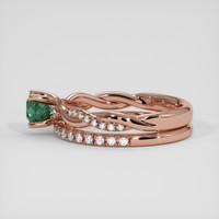 1.09 Ct. Greenish Blue Sapphire Ring, 18K Rose Gold 4