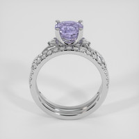 2.17 Ct. Violet Sapphire Ring, Silver 3