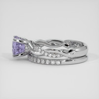 2.17 Ct. Violet Sapphire Ring, Silver 4