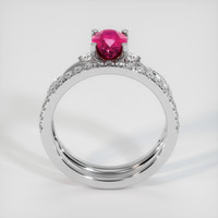 1.02 Ct. Pinkish Red Ruby Ring, 10K White Gold 3