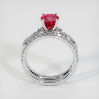 1.51 Ct. Purplish Red Ruby Ring, 10K White Gold 3