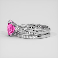 2.61 Ct. Purplish Pink Sapphire Ring, 10K White Gold 4