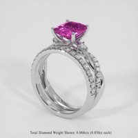 2.32 Ct. Purple Sapphire Ring, 10K White Gold 2