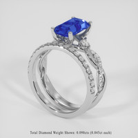 2.26 Ct. Blue Sapphire Ring, 10K White Gold 2