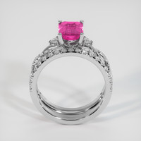 2.04 Ct. Pink Sapphire Ring, 10K White Gold 3