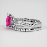 2.04 Ct. Pink Sapphire Ring, 10K White Gold 4