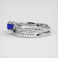 0.68 Ct. Sapphire Ring, 14K White Gold 4