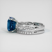5.00 Ct. Bi Color Sapphire Ring, 14K White Gold 4