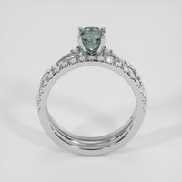 0.71 Ct. Green to Purple Alexandrite Ring, 14K White Gold 3