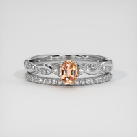 0.75 Ct. Sapphire Ring, 14K White Gold 1