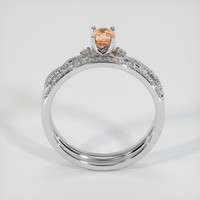 0.75 Ct. Sapphire Ring, 14K White Gold 3