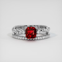 1.65 Ct. Ruby Ring, 14K White Gold 1