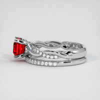 1.65 Ct. Ruby Ring, 14K White Gold 4