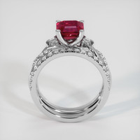 2.07 Ct. Ruby Ring, 14K White Gold 3