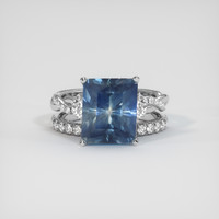 5.30 Ct. Sapphire Ring, 14K White Gold 1