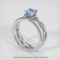1.06 Ct. Sapphire Ring, 14K White Gold 2