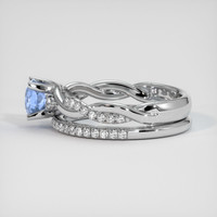 1.06 Ct. Sapphire Ring, 14K White Gold 4