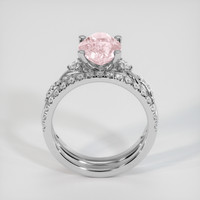 3.21 Ct. Pink Sapphire Ring, 14K White Gold 3