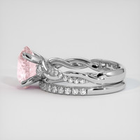 3.21 Ct. Pink Sapphire Ring, 14K White Gold 4