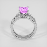 3.13 Ct. Pinkish Purple Sapphire Ring, 14K White Gold 3