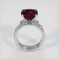 5.78 Ct. Reddish Orange Sapphire Ring, 14K White Gold 3