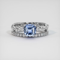 1.33 Ct. Sapphire Ring, 14K White Gold 1