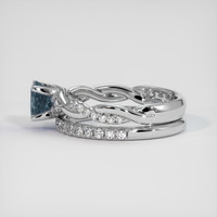 0.91 Ct. Sapphire Ring, 14K White Gold 4
